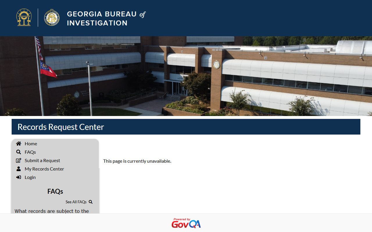 Georgia GBI submit open records request for police blotter data